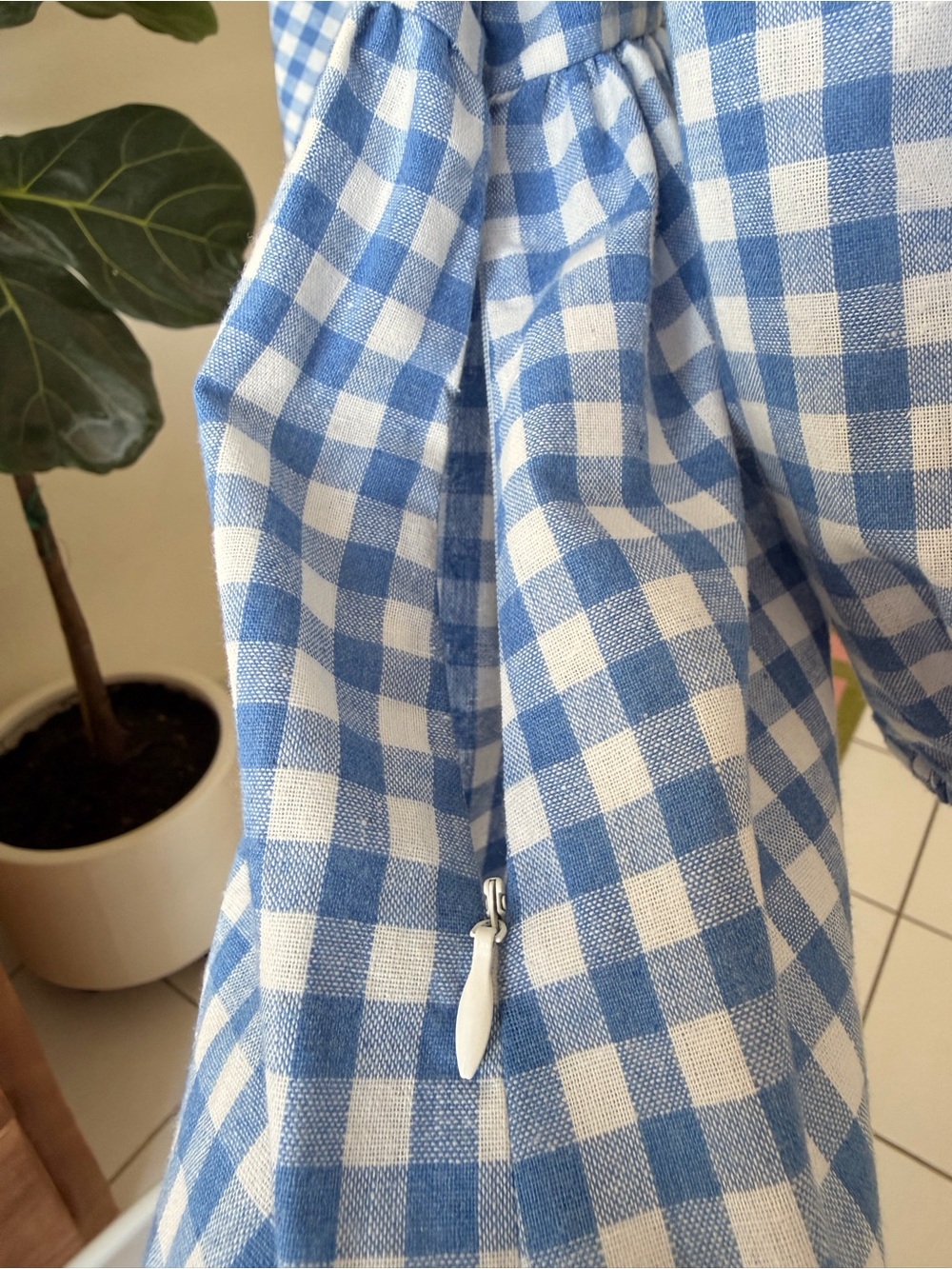 English Factory Blue and White Gingham Two-Piece Set - Picture 11 of 16